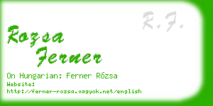 rozsa ferner business card